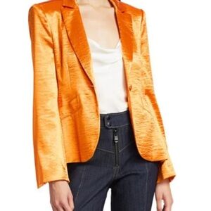 Cinq a Sept Women's Yellow Gold Metallic Blazer size 6 new with tags.